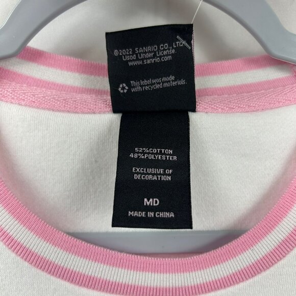My Melody NWT Sweatshirt Shirt Womens M Pink White Cute New Sanrio BoxLunch - Picture 3 of 14